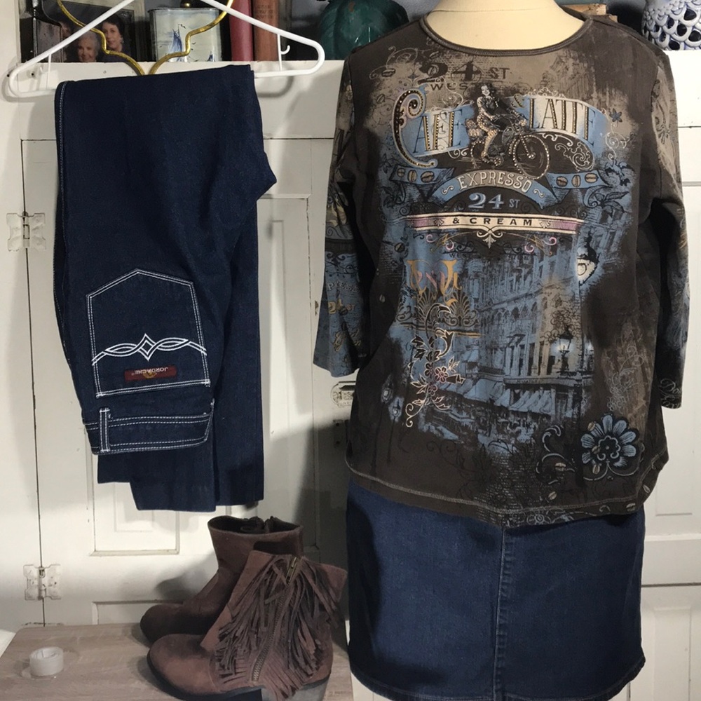 CHRISTOPHER & BANKS long sleeve top sz XL